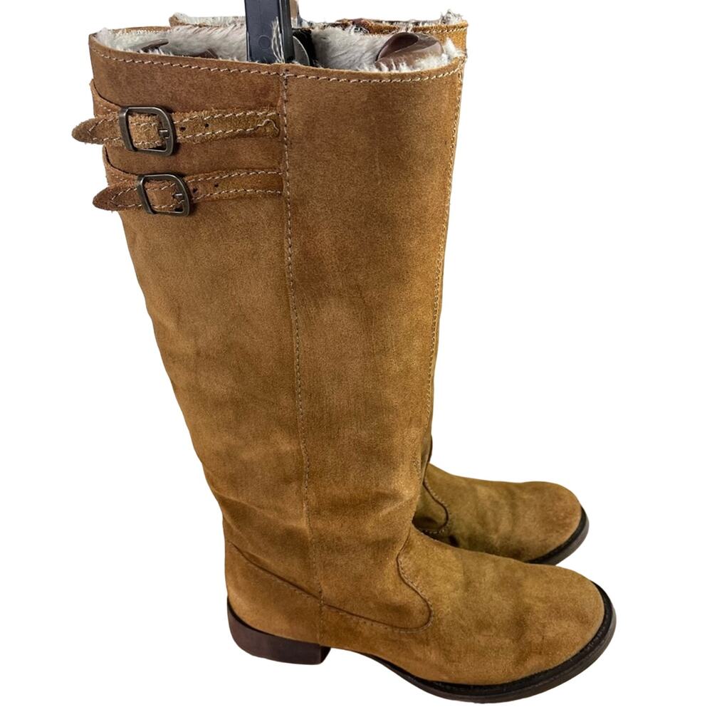 Zara Trafaluc Boots Womens 39 Below Knee Suede Tall Winter